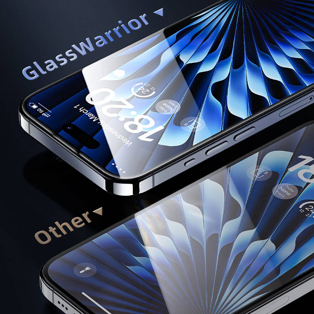 Benks Glass Warrior iPhone 15 Pro Max HD Cam Ekran Koruyucu + Kolay Uygulama Aparatlı Benks Glass Warrior iPhone 15 Pro Max HD Cam Ekran Koruyucu + Kolay Uygulama Aparatlı